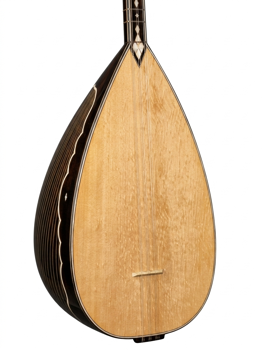 Ahmet Kaya Tribute Baglama Saz KAYA-4 handgefertigt mit 43cm Zargen und 76cm Mensur von Sala