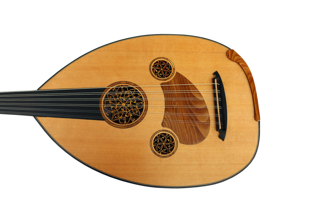 Left-handed Turkish oud MRS-22L with adjustable bridge system and bone nut