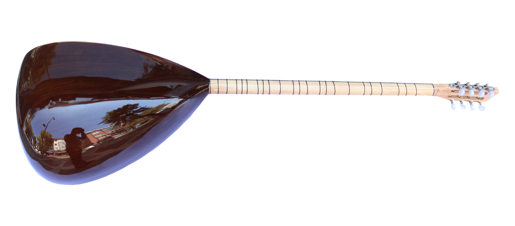 Handmade walnut long neck baglama ASL-302G