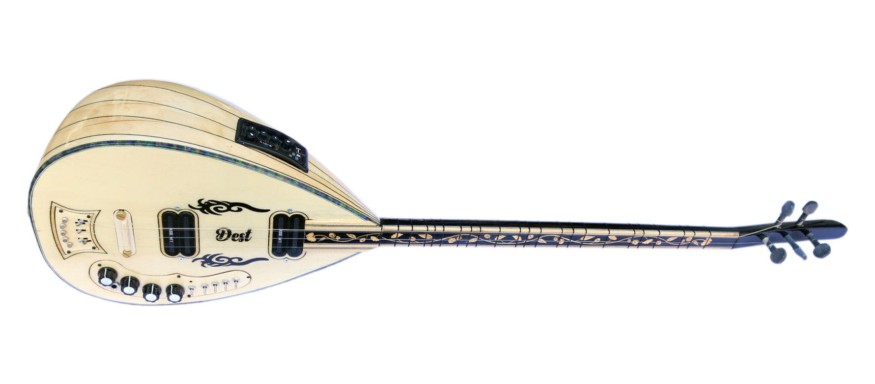 Long neck electric baglama saz RT1 with onboard rhythms by Dest