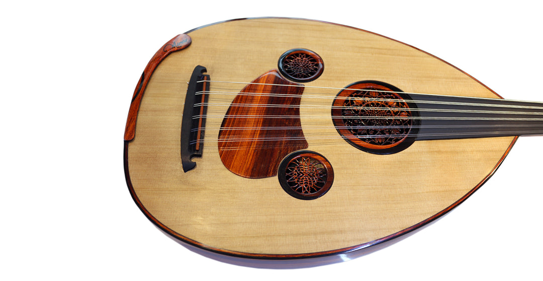 Oud arabe Cocobolo Majesty de maître avec chevalet réglable et accoudoir ergonomique