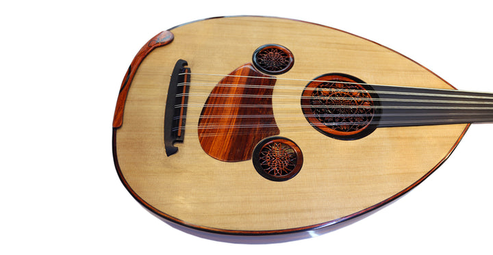 Oud arabe Cocobolo Majesty de maître avec chevalet réglable et accoudoir ergonomique