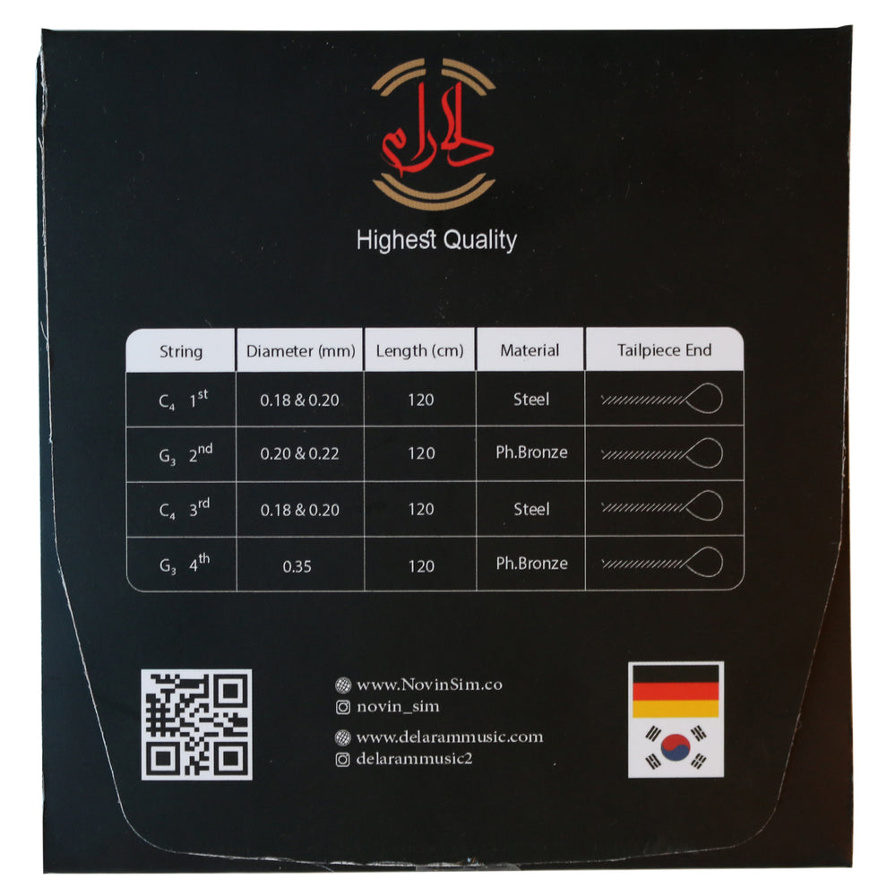 سیم سه‌تار پریمیوم NSS-204 نوین ست جایگزین ساز ایرانی