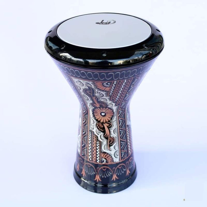 Dest Percussion Mısır doumbek DED-322A el oymalı alüminyum gövdeli