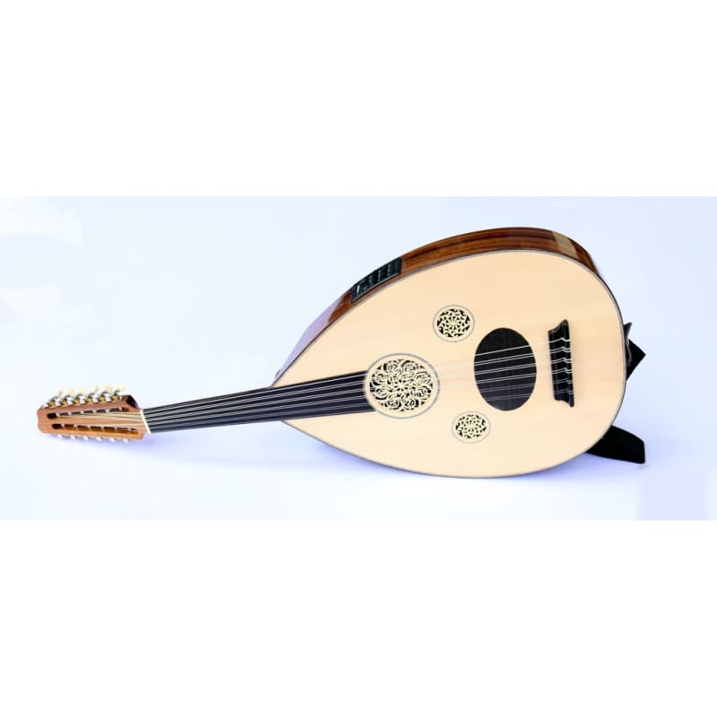 Walnut and spruce left handed Turkish electric oud OUDE 4L by Sala Muzik