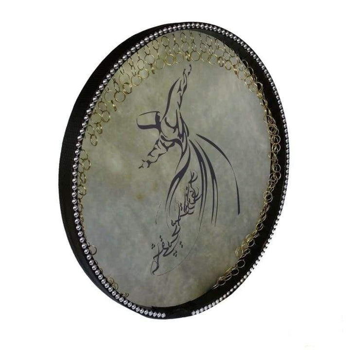 دف نقاشی Dest مدل NDR-205 با طرح رومی و کیف نرم طبل قاب ایرانی