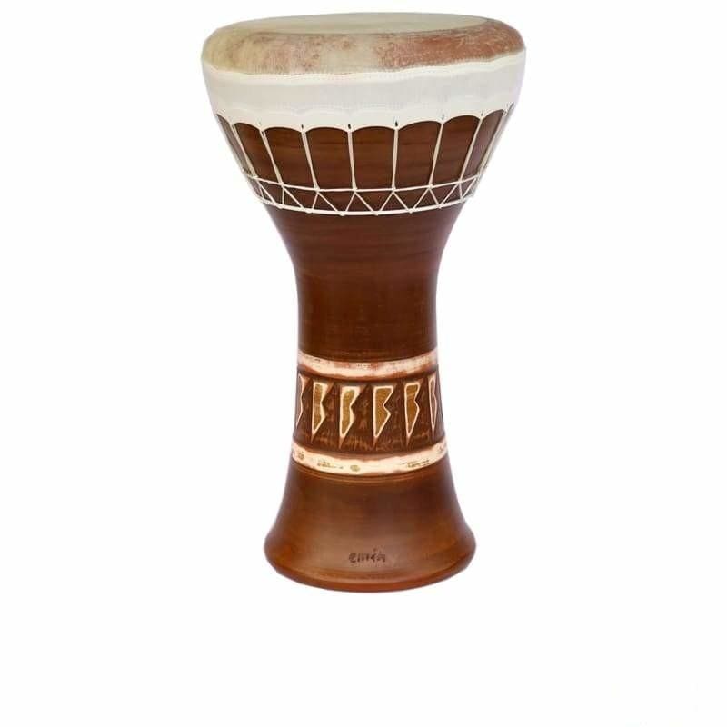 Darbouka en argile basse moyenne professionnelle EP-004-B de Emin Percussion avec peau de chèvre
