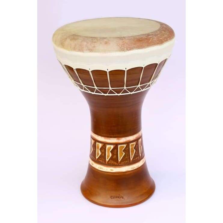 Emin Percussion darbouka en argile basse moyenne EP-004-B avec corps en céramique