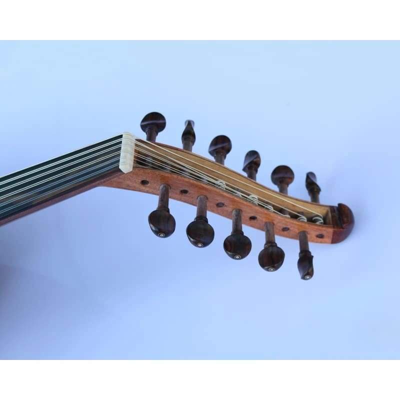 Mahogany and spruce Turkish oud CMO-301 with walnut pickguard and bone rosettes